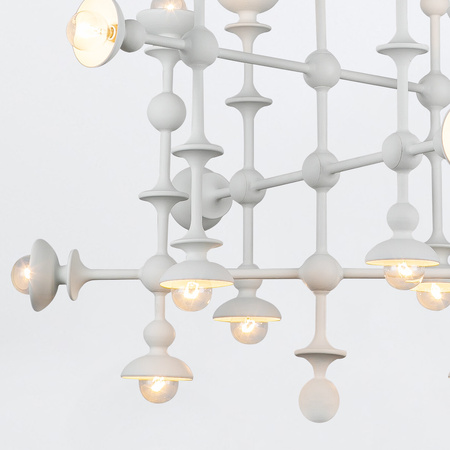 Żyrandol Cadence - 18 źródeł światła - Antyczna biel