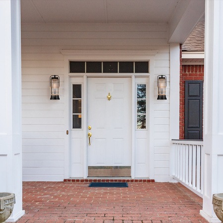 Średnia latarnia naścienna Rivamar - 1 źródło światła - Brązowo-złota