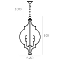 Lampa wisząca NASHVILLE P05186BK