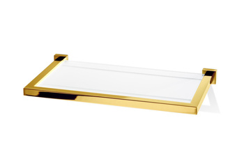 CORNER Półka Decor Walther 30 cm z ramą złoto 24-karatowe