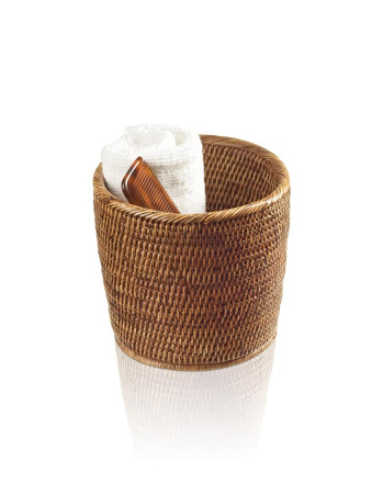 Kosz (cylindryczny) Decor Walther Rattan Ciemny