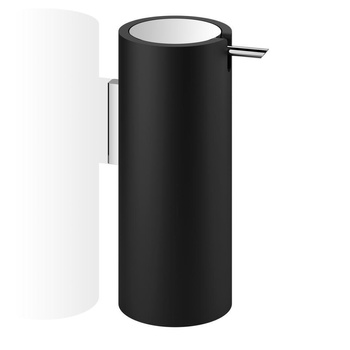 Dozownik mydła ścienny Decor Walther Czarny mat / Chrom