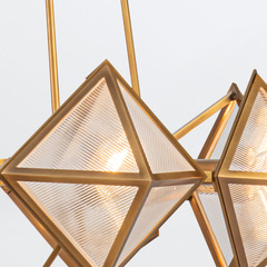 Żyrandol Cairo - 8 źródeł światła - Vintage mosiądz