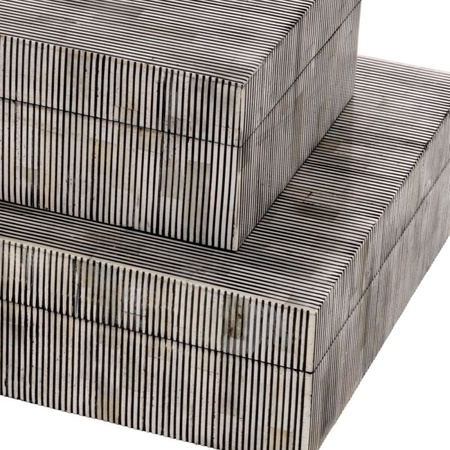 Pudełko Eichholtz Lucille L czarno-białe