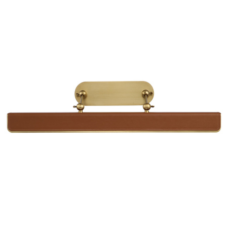 Duża obrazówka LED Valise Picture - Vintage mosiądz, skóra koniakowa