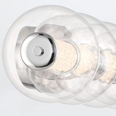 Kinkiet Atomo - 5 źródeł światła - Polerowany chrom