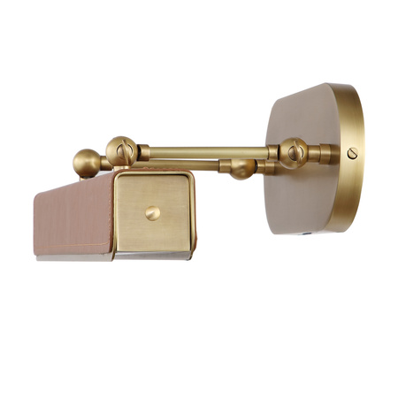 Średnia obrazówka LED Valise Picture - Vintage mosiądz, skóra koniakowa