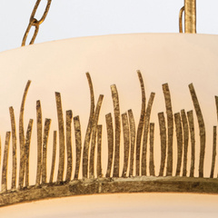 Lampa wisząca Sawgrass - 3 źródła światła - Płatkowe złoto