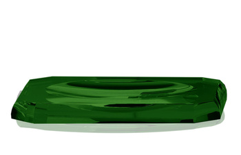 KRISTALL Taca Comb Decor Walther Angielski zielony