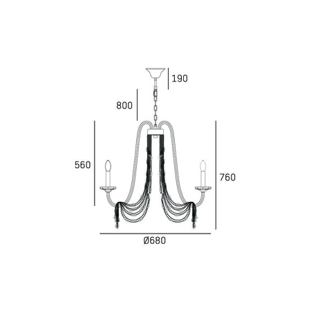 Lampa wisząca MADRID P05165CP