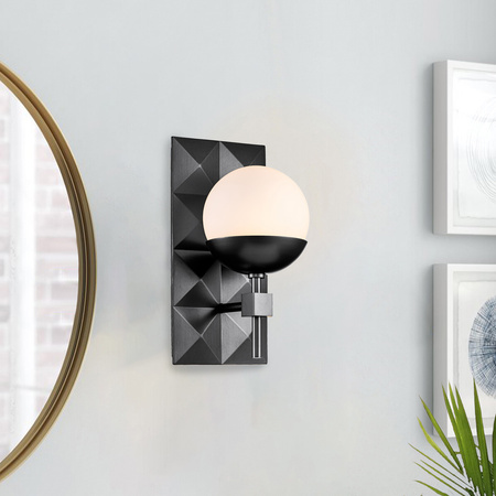 Kinkiet Deco - 1 źródło światła - Czarny