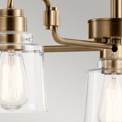 Żyrandol Aivian - 3 źródła światła - Wyblakły mosiądz