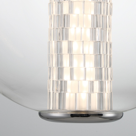 Lampa wisząca Atomo - 1 źródło światła - Polerowany chrom