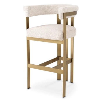 Krzesło barowe Clubhouse bouclé cream