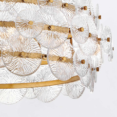 Żyrandol Rene - 6 źródeł światła - Przecierany mosiądz