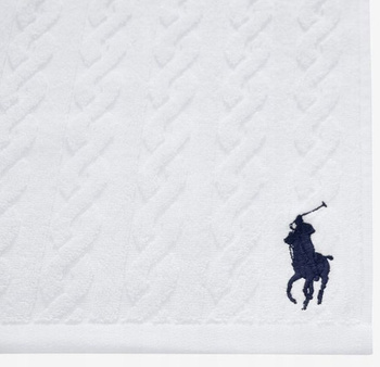 Ręcznik Cable White 62 x 137 cm Ralph Lauren