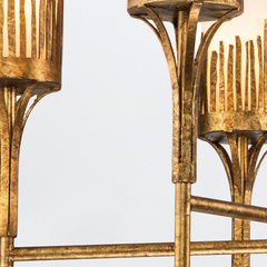 Żyrandol Sawgrass - 6 źródeł światła - Płatkowe złoto