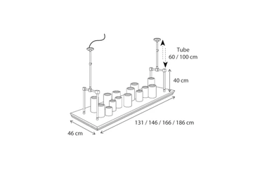 Lampa wisząca Authentage Bellefeu royal prostokątna – 2 punktowe oświetlenie