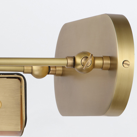 Średnia obrazówka LED Valise Picture - Vintage mosiądz, skóra smokingowa