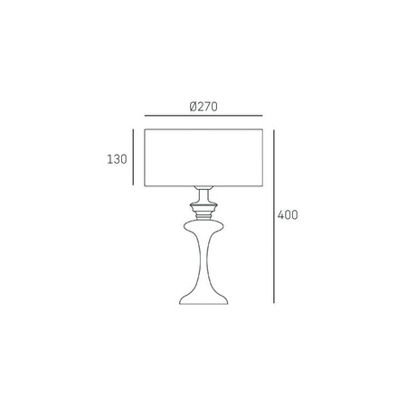 Lampa stołowa ABU DHABI T01413CH-WH