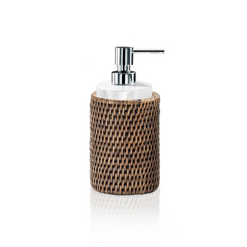 Kosz na dozownik mydła Decor Walther Rattan Ciemny