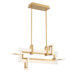 Mała lampa wyspowa Inizio - Szczotkowane złoto