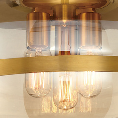 Duży plafon Nottingham - 3 źródła światła - Antyczny mosiądz