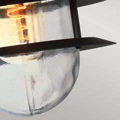 Latarnia naścienna Copenhagen - 1 źródło światła - Czarna