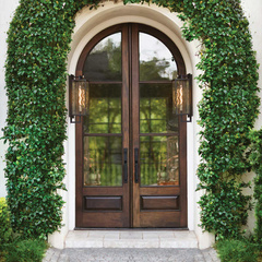 Duża latarnia naścienna Catalina - 1 źródło światła - Czarny, oksydowany brąz