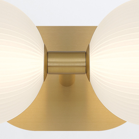 Kinkiet Palmas - 2 źródła światła - Szczotkowane złoto