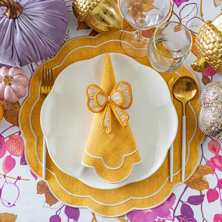 OBRUS BAWEŁNIANY PURPLE SPARROW- 130 x 250 CM - ROSEBERRY HOME - MY HONEY HOME