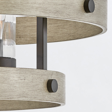 Żyrandol Riverwood - 4 źródła światła - Ciepły brąz, ciepły jesion