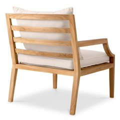Krzesło Hera natural teak flores off-white