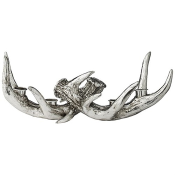 ŚWIECZNIK SERAFINA - SREBRNY - 13X33CM - LENE BJERRE - MY HONEY HOME