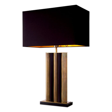 Lampa stołowa Eichholtz Belize vintage brass finish z abażurem