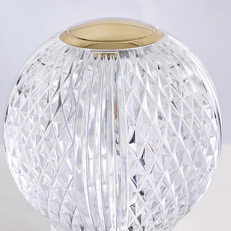 Mała lampa stołowa LED Marni - Naturalny mosiądz