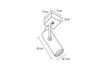 Lampa kierunkowa Authentage Tubelum na kwadratowej podstawie