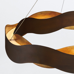 Średni żyrandol Vaughan - Brązowo-złoty