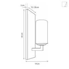 Lampa ścienna Authentage Bellefeu na płycie