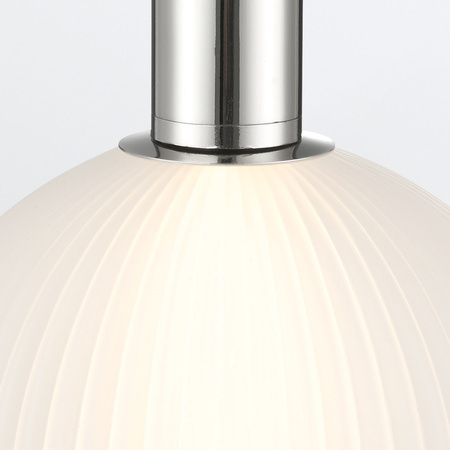 Mała lampa wisząca Palmas - 1 źródło światła - Polerowany nikiel