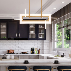 Mała lampa wyspowa Inizio - Szczotkowane złoto