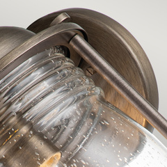 Duża latarnia naścienna Ashland Bay - 1 źródło światła - Oksydowany brąz