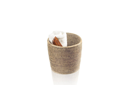 Kosz (cylindryczny) Decor Walther Rattan jasny
