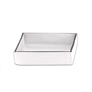 Taca Decor Walther NAPPA Skóra naturalna śnieżny-Biały