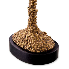 Lampa stołowa Miko vintage brass finish incl shade