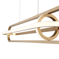 Lampa wyspowa Demark - Szczotkowane złoto