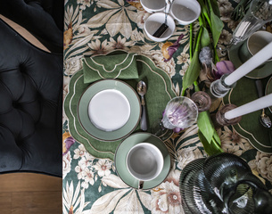 OBRUS BAWEŁNIANY EMERALD - 130 x 300 CM - ROSEBERRY HOME - MY HONEY HOME