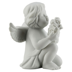 Anioł średni z kwiatami