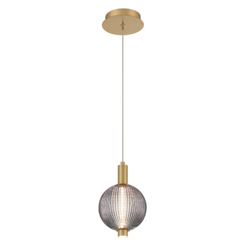 Mała lampa wisząca Palmas - 1 źródło światła - Szczotkowane złoto