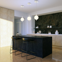 Mała lampa wisząca Palmas - 1 źródło światła - Polerowany nikiel